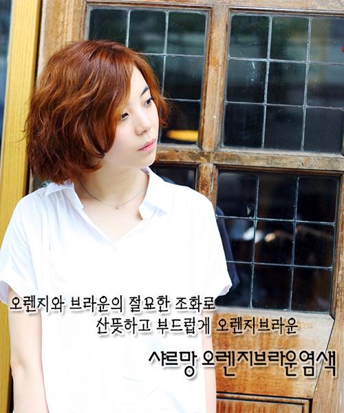 샤르망 오렌지브라운염색