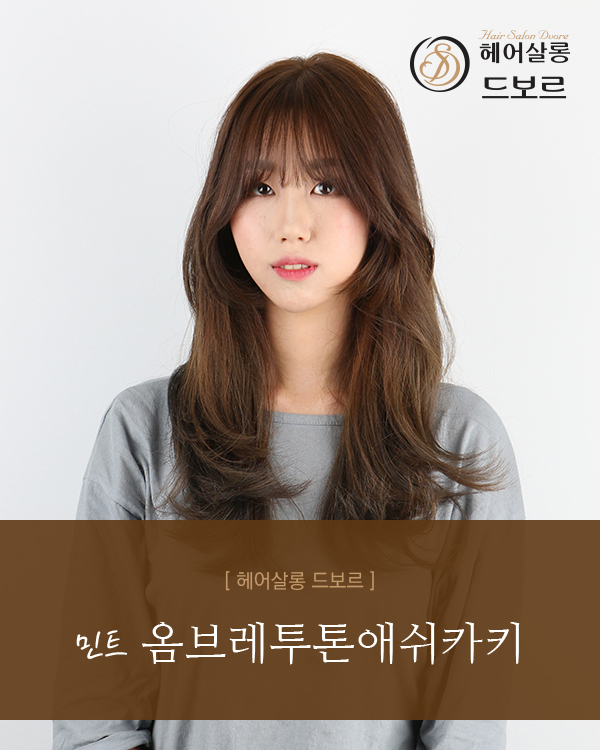 민트 옴브레투톤애쉬카키